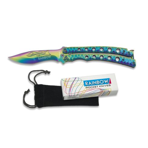 Butterfly pocket knife RAINBOW 10 cm