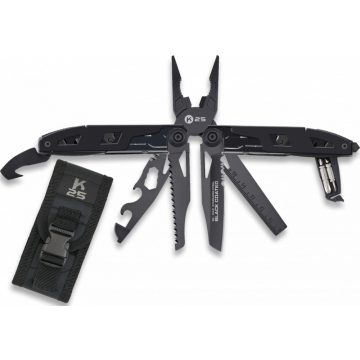   K25 tactique pliers. 17 functions - Albainox, multifunkciós, taktikai, szerszám, fogó, 7,5 cm, fekete