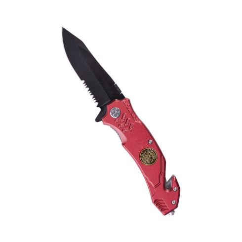 RED ′FIRE BRIGADE′ ONE-HAND KNIFE - zsebkés, bicska, egykezes, piros, MIL-TEC