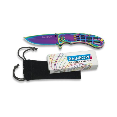 Rainbow spiderweb FOS penknife. 7cm - zsebkés, bicska