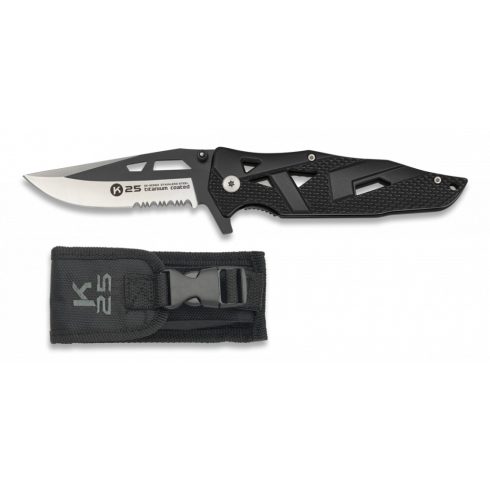 Pocket knife K25 8.3 cm - zsebkés, bicska, fekete, 8,3 cm