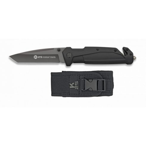K25 Albainox rubber pocket knife. - zsebkés, bicska, fekete, 9 cm