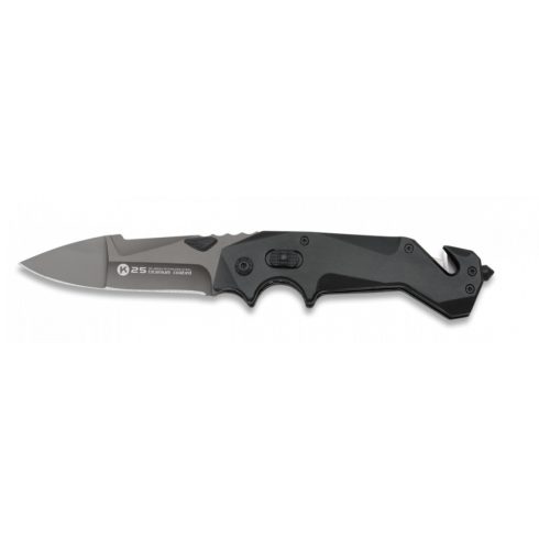 K25 titanium coated black pocket knife. - zsebkés, bicska, 8,5 cm