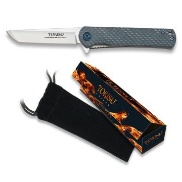 Tokisu G10 penknife/Blue carbon fiber - zsebkés, bicska