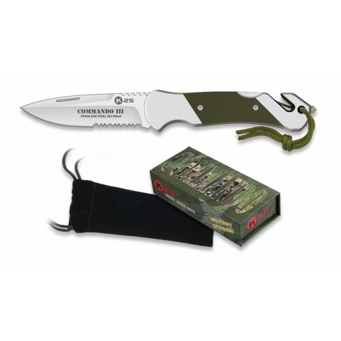 Tactical Commando K25 pocket knife. CNC - zsebkés, bicska, 9 cm