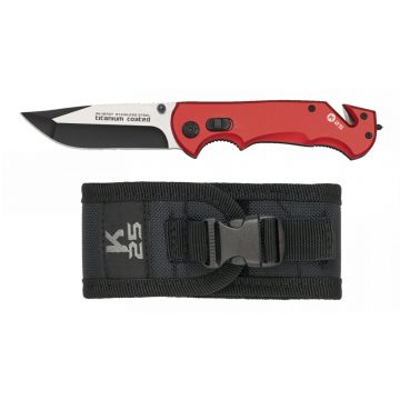   Red K25 folding knife. Sheath. Blade 9 cm - Albainox, biztonsági zsebkés, bicska