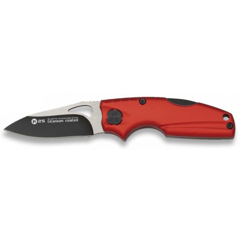 K25 EDC red pocket knife. Clip . Bl 5.8 - Albainox,  zsebkés, bicska, piros