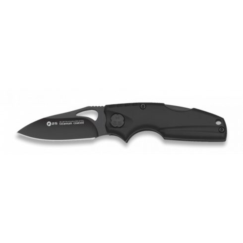 K25 EDC black pocket knife. Clip . Bl 5.8 - Albainox,  zsebkés, bicska, fekete