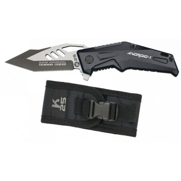   K25 Android black pocket knife - Albainox, zsebkés, bicska, fekete, 9 cm