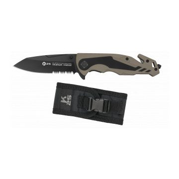   K25 G10 coyote/black pocket knife. Bl 8,8 cm - Albainox, taktikai zsebkés, bicska, coyote-fekete, barna-fekete