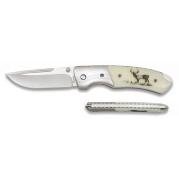   Albainox deluxe pocket knife. Deer. Bl 8 - zsebkés, bicska, szarvas mintával