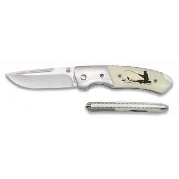   Albainox deluxe pocket knife. Fishing. Bl 8 - zsebkés, bicska, horgász mintával