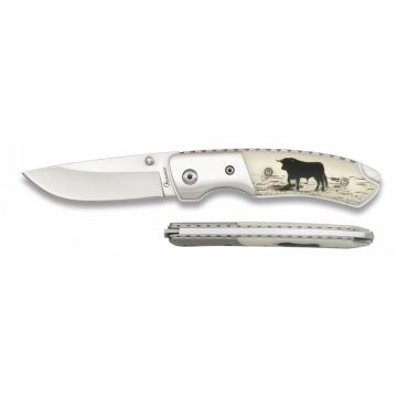   Albainox Deluxe pocket knife. Bull, 6.5 cm - bicska, zsebkés bika mintával