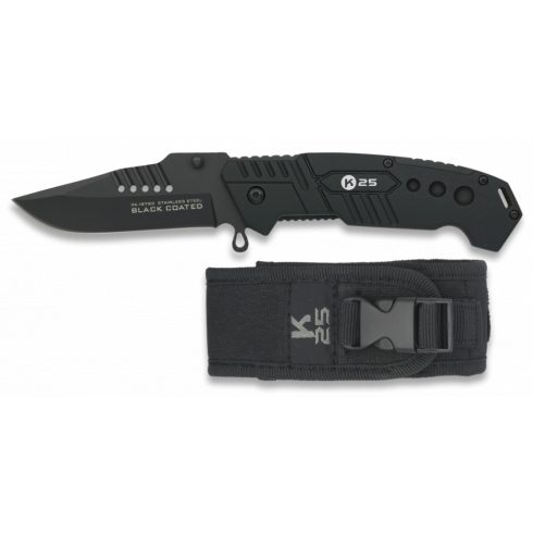 Tactical pocket knife K25 BLACK COATED - Albainox, taktikai kés, zsebkés, bicska, fekete