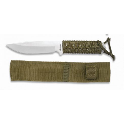Albainox tactical knife with sheath - kés, 10,5 cm, zöld