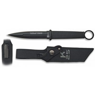   Knife TACTICAL K25 BOTERO - Albainox, taktikai csizmakés, fekete, 12,1 cm