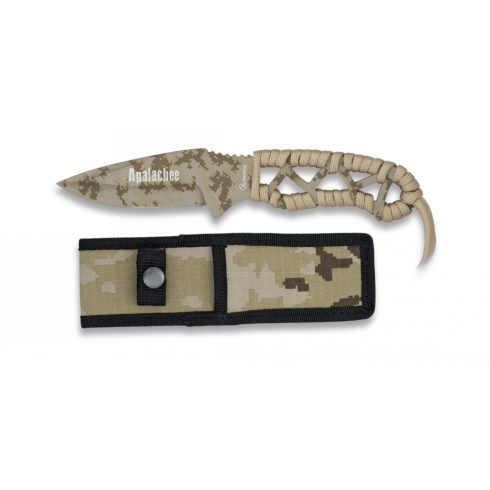 Knife ALBAINOX APALACHEE 8.3 cm - kés, terepmintás, homokszín, 8,3 cm