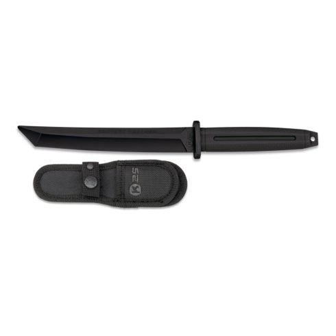 Training knife K25 black 19.3 cm - Albainox, gyakorlókés, fekete