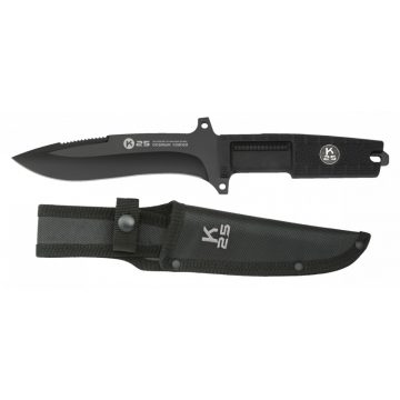   K25 knife. Full Tang. Titanium coated - Albainox, kés, titán bevonatú, fekete