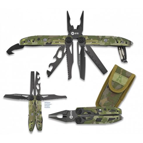 K25 camo PSC pliers. Functions: 17 - multifunkciós fogó, 