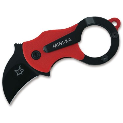 Fox Mini-KA black összecsukható kés, piros